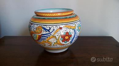 Vaso Deruta porta vaso ceramica raffaellesco