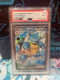 Blastoise EX 184/165 Full Art Psa 9 MINT ita