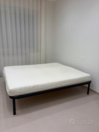 Materasso in lattice + rete con doghe in legno