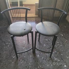 Coppia Sgabelli Calligaris Metallo Nero