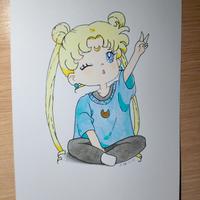 stampa Sailor Moon versione chibi 