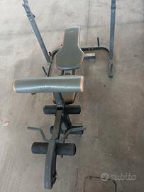 panca multifunzione regolabile con portabilancere