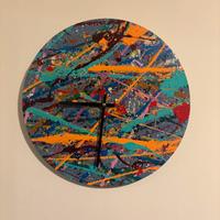 Orologio da parete dipinto a mano