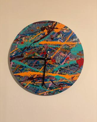 Orologio da parete dipinto a mano