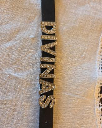 Bracciale in gomma con strass Divinas