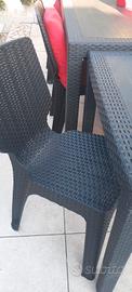 set tavolo e sedie da giardino