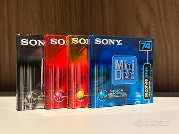 4 MiniDisc Sony 74 Nuovi Sigillati