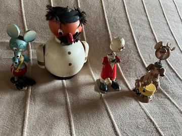 personaggi in legno anni 80