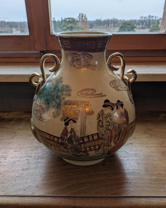 Vaso Satsuma Vintage in Ceramica Giapponese 