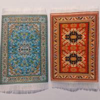 2 tappeti in miniatura tessuti