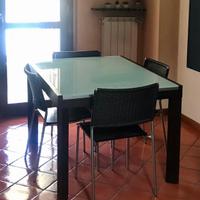 Tavolo cucina allungabile legno vetro Calligaris