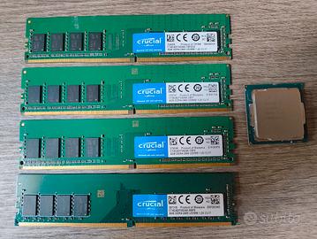Processore i5 7400, RAM 4gb x 4 (16gb) DDR4 2400