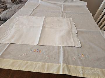 set lenzuolino+federa cotone 72x112