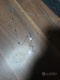 collana in acciaio con pendenti