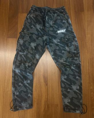 Pantaloni Cargo Hoodrich - Camo nero e grigio