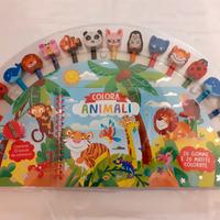 20 matite colorate +20 gomme+temperamatite +album