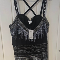 River Island con strass neri