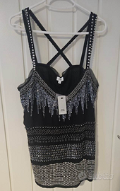 River Island con strass neri