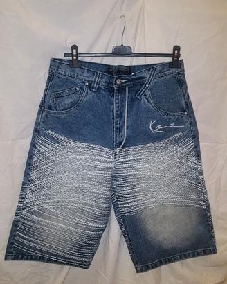 Bermuda jeans ricamati serie limitata Karl Kani NY