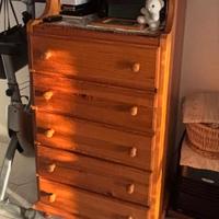 Cassettiera 5 cassetti in pino di svezia