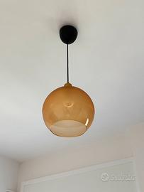 Lampada a Sospensione Sfera in Vetro vintage