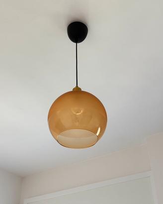 Lampada a Sospensione Sfera in Vetro vintage
