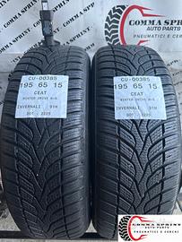 2 PNEUMATICI 195/65 R15 CEAT INVERNALI 90%
