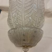 Applique tre foglie vetro di murano