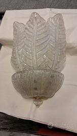 Applique tre foglie vetro di murano