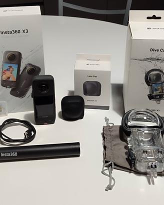 Insta360 X3 più vari accessori