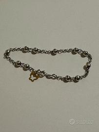 Bracciale in argento e oro 18kt