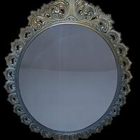 specchio ovale Barocco anni 50 made in Italy 