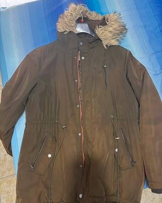 Parka / Giubbotto Verde Militare con pelliccia