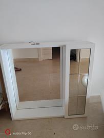 lavabo con base e specchio 