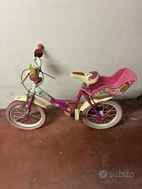 Bicicletta per bambina con rotelle