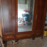 Camera da letto in castagno massiccio anni 40