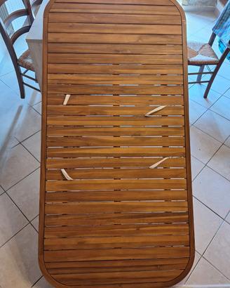 Tavolo da giardino in legno di acacia