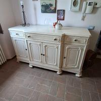 mobile noce credenza shabby chic armadio bianco
