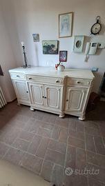 mobile noce credenza shabby chic armadio bianco