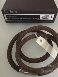 Bracciale in pitone chiusura argento