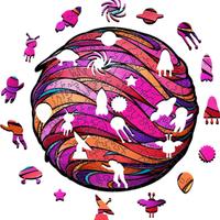 Ewa Wooden Puzzle 3D Pianeta Rosa "L" 370pcs