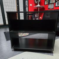 Carrello a 3 ripiani su ruote nero 