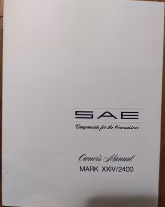 Manuale SAE XXIV/2400 amplificatore stereo