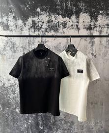 T-shirt Balmain bianca e nera