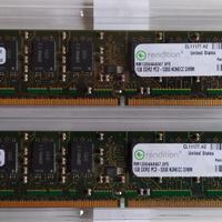 Memoria RAM DIMM 1 + 1 Gb per computer desktop