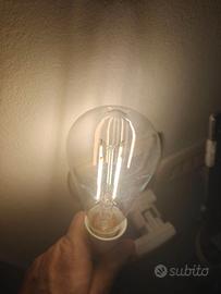 2 lampadine decorative con bulbo in vetro