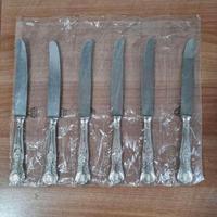 Set 6 Coltelli Posate Argento 800 D’epoca Nuove