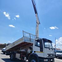 IVECO EuroCargo 120E18K gru + ribaltabile trilater