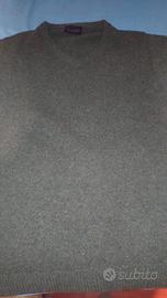 Maglione David Saddler verde bottiglia in lana