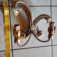 TRE splendide abat jour da muro vintage due luci.